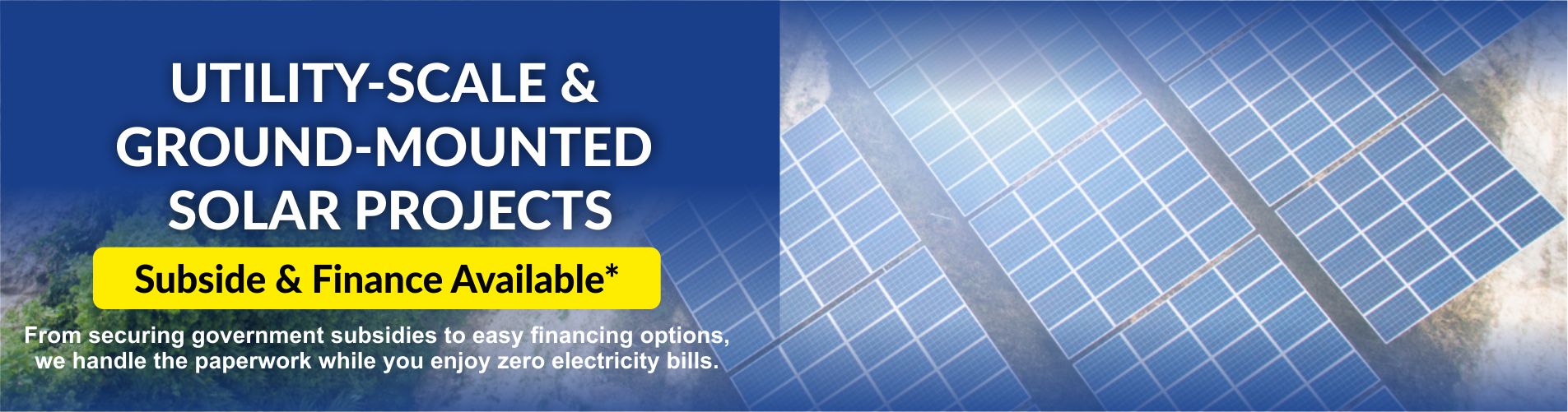 Utility Scale & Ground Mounted Solar Banner
